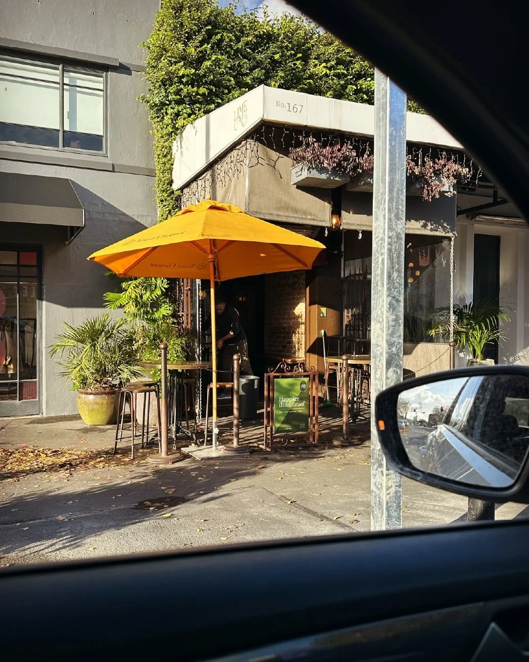 // I&rsquo;m supposed to be in the office smashing out some changes to the drinks list, but the day is a total keeper so I got out there and caught some Vit.D rays. Of course I had to do a stalky drive by the bar to see whats up. Of COURSE I got stuc