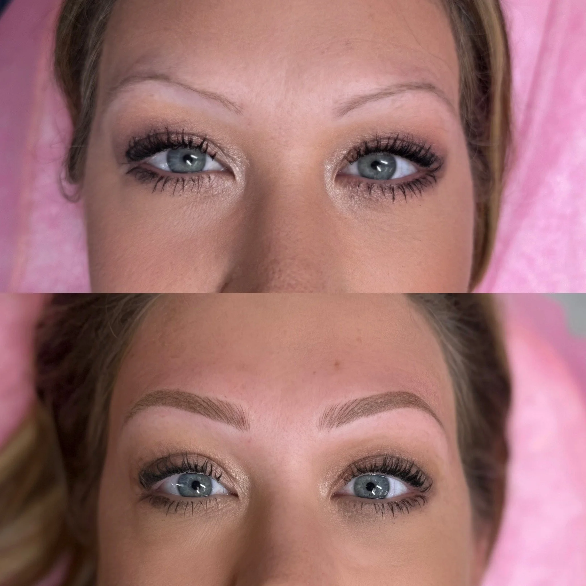 Natural hair strokes combined with soft shading for added depth and definition. Ideal for clients wanting fuller brows with a soft finish. A popular PMU brow service in Yuma.