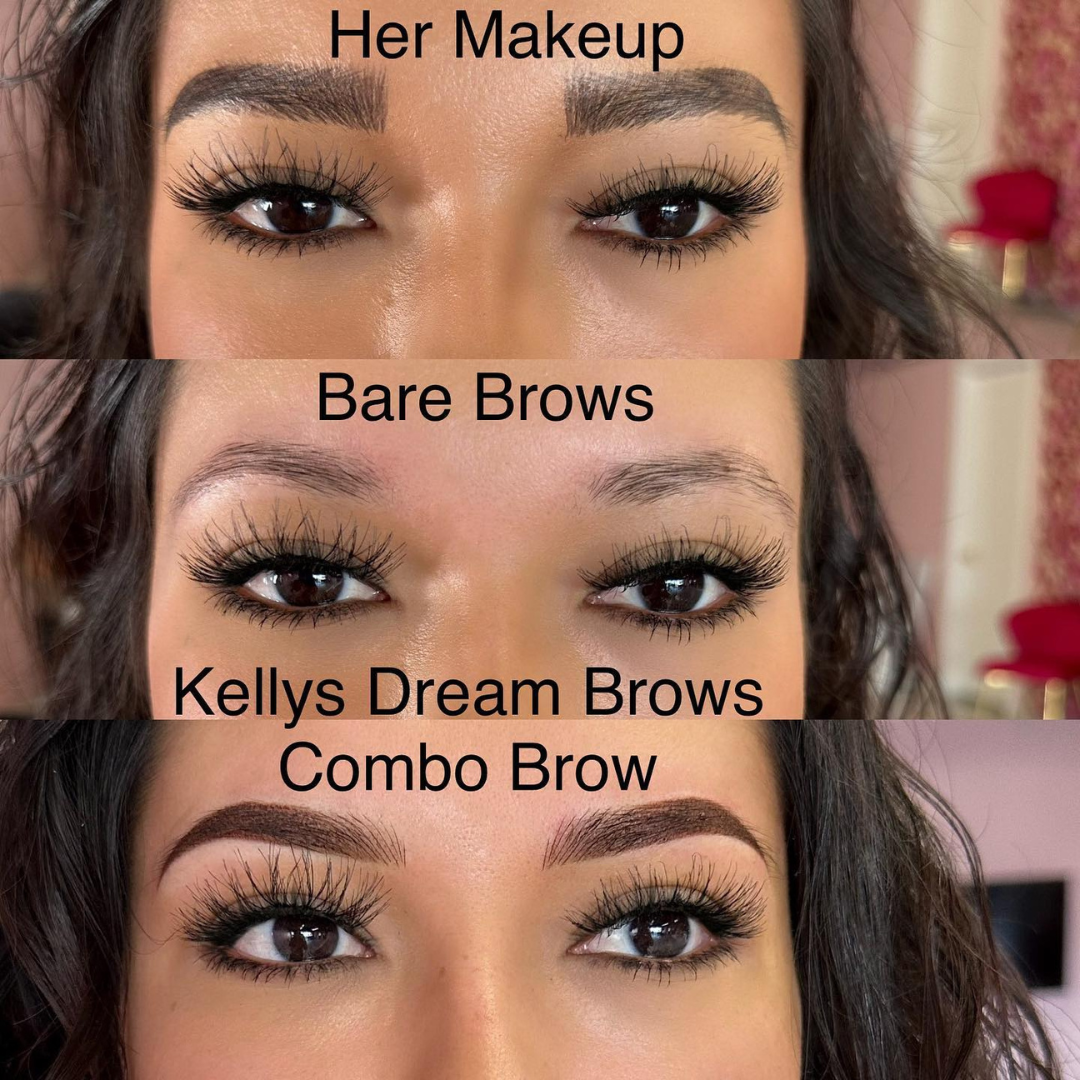 A blend of hair strokes and soft shading for natural, fuller-looking brows. Perfect for sparse or uneven brows. One of the most requested permanent makeup services in Yuma, Arizona.