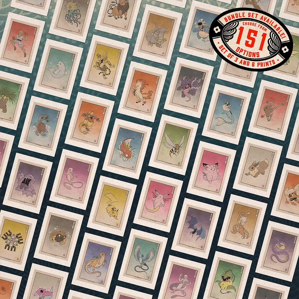 Poke Gaku Cards Cool Fan Art Cards For Pokai Gaku - Pick Bulbasaur,  Charmander Or Squirtle - Combined Shipping Available Art Playing Cards
