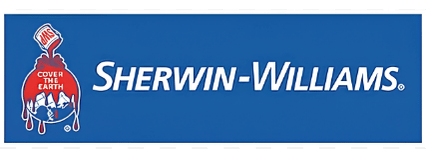 Sherwin-Williams logo on a blue background.