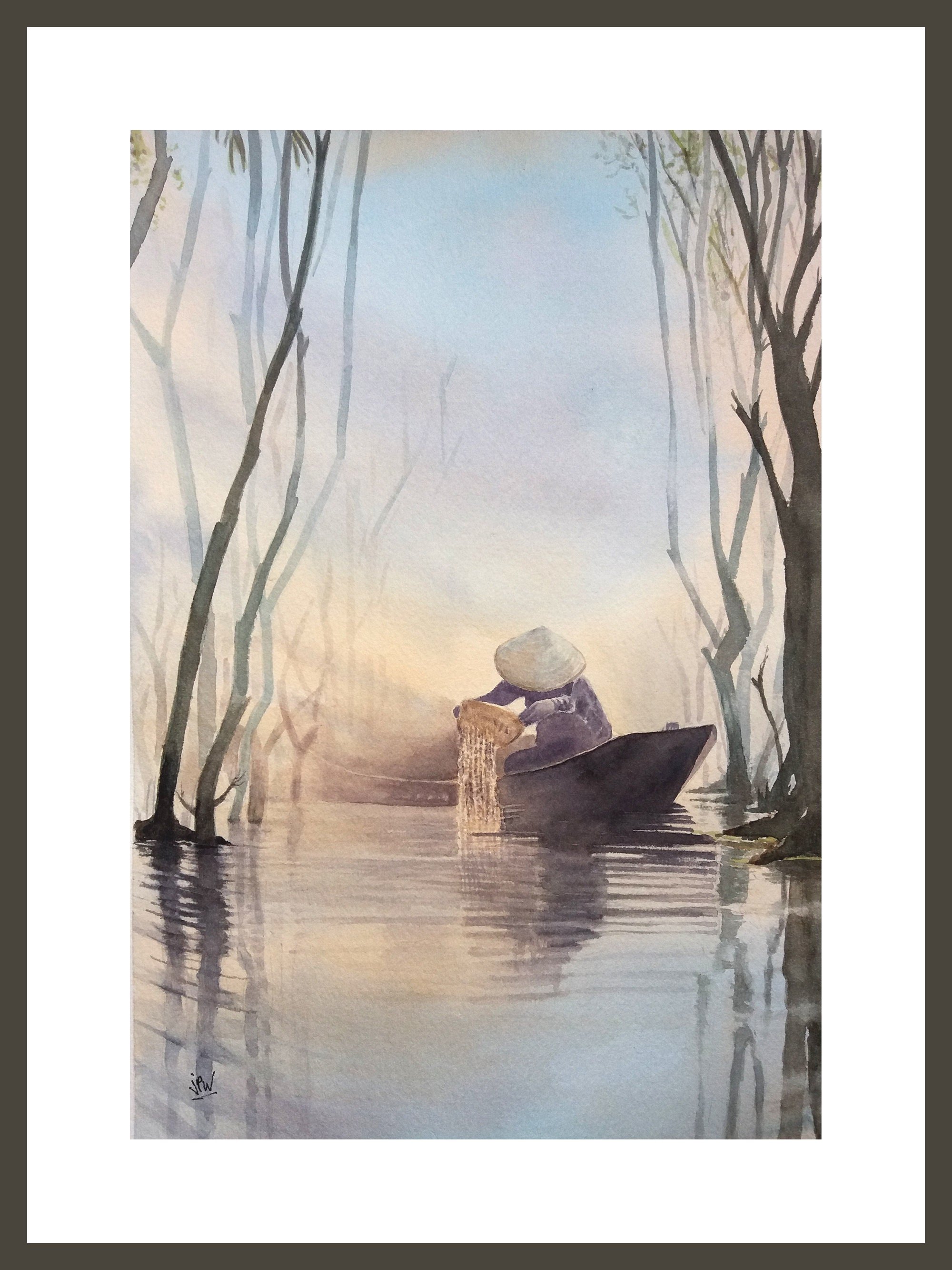 watercolor painting if framed JP Wisniewski