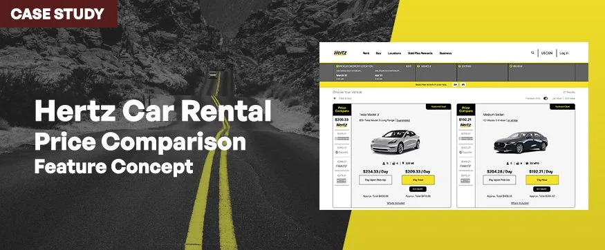 Hertz Car Rental - Price Comparison Concept