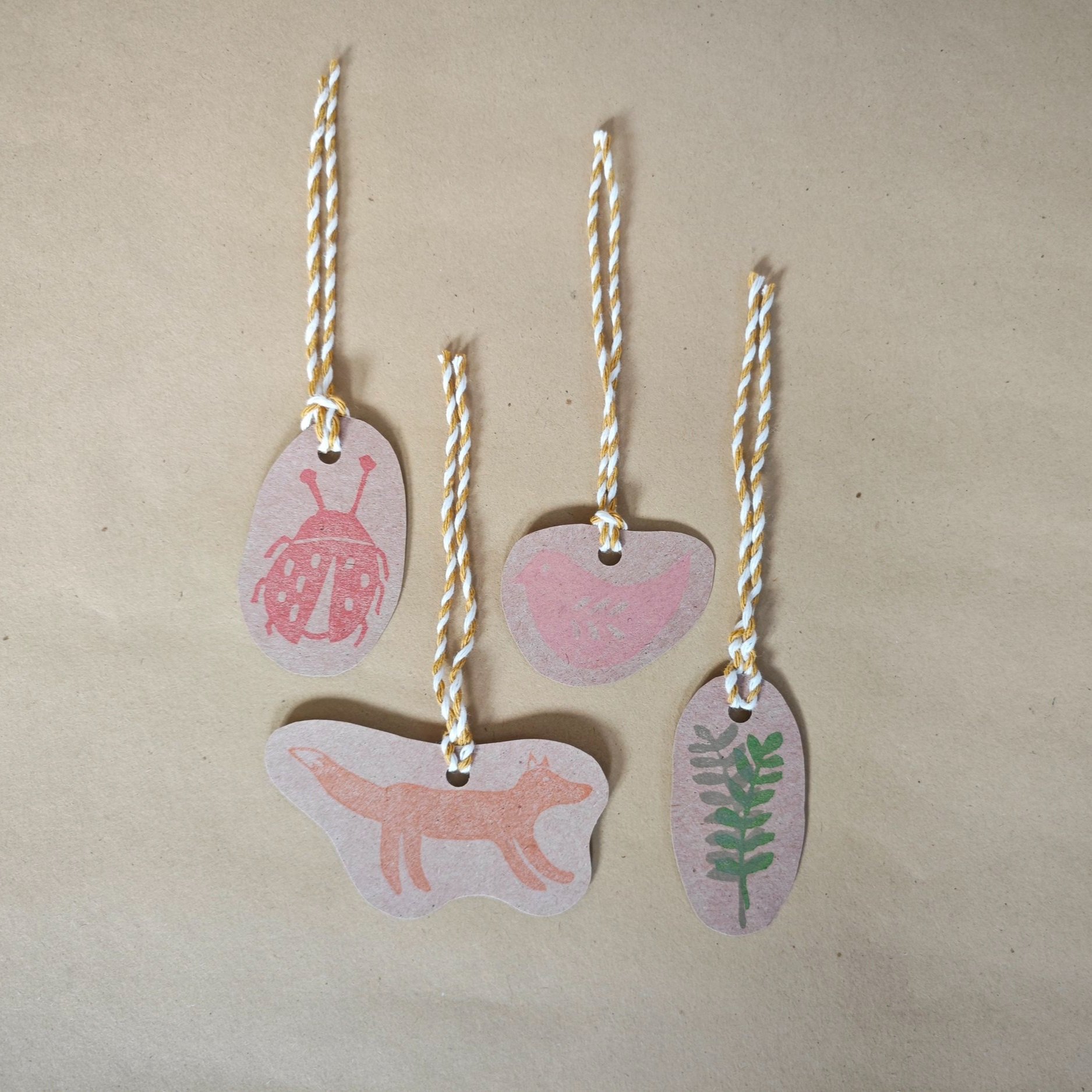 Geschenkanhänger-Set, rosa