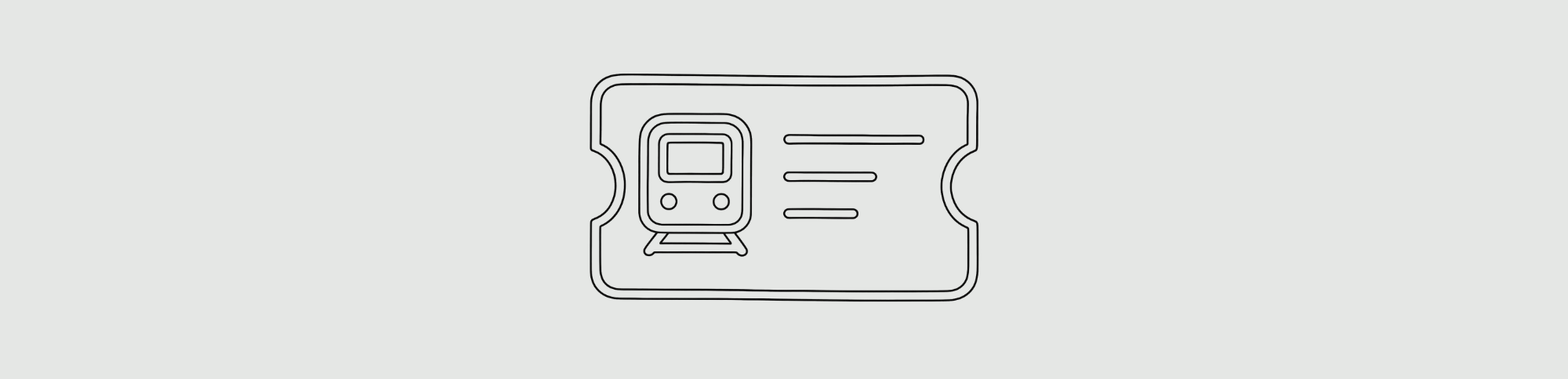 Illustration eines Bahntickets