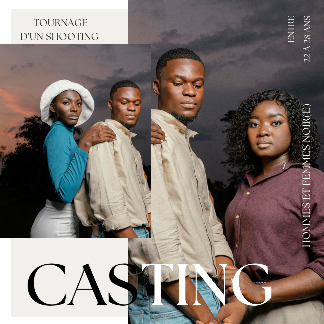 CASTING HOMMES ET FEMMES DE 22 À 28 ANS POUR UN SHOOTING DANS LA RÉGION PARISIENNE