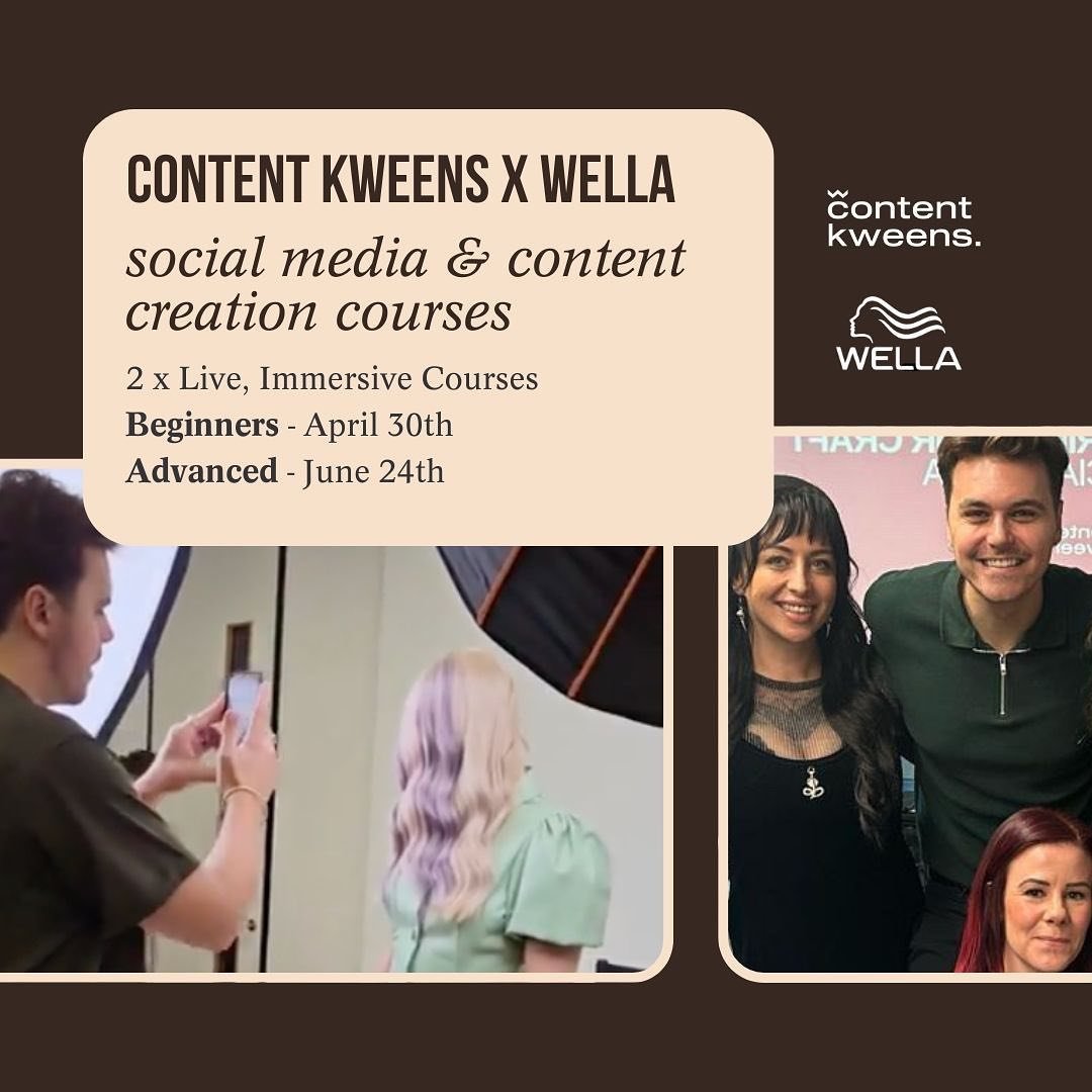 Join @wellaprofessionalsuki and @contentkweens at the @wella_world_studio in London for two immersive and interactive courses designed to elevate your content creation skills and market your brand online like never before. 

👉 Tuesday April 30th | B