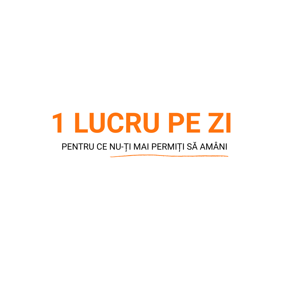 1 LUCRU PE ZI