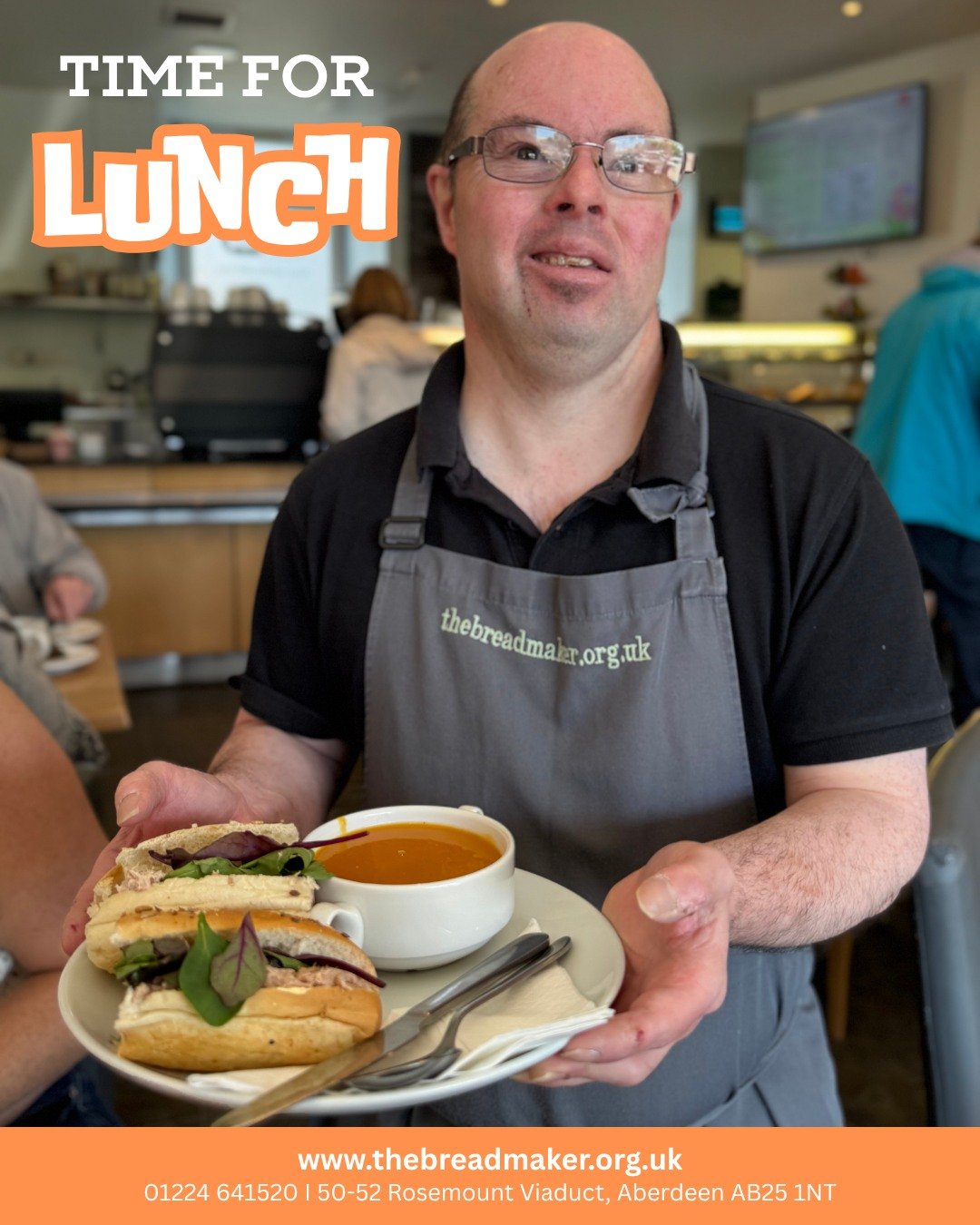 At The Bread Maker, we&rsquo;re more than a bakery and coffee shop &mdash; we&rsquo;re a social enterprise working alongside adults with learning disabilities. 💛 

Every coffee you buy, every slice of sourdough or lunch you enjoy helps us provide me