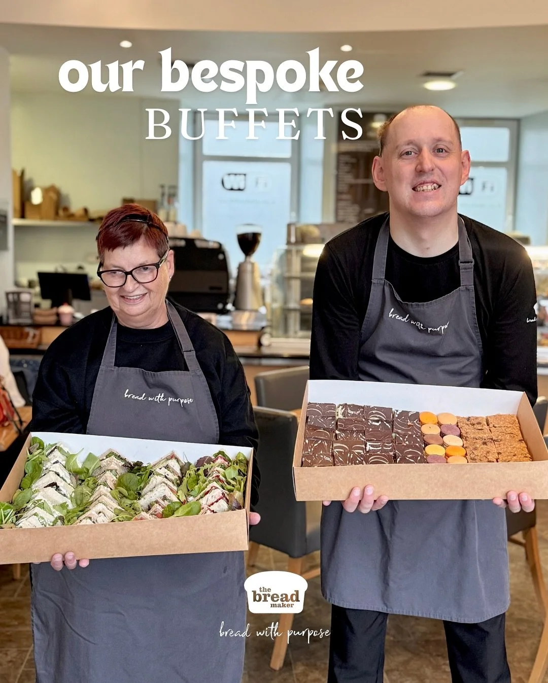 Take the stress out of catering and keep all the compliments! 😉
Planning a party or a meeting? Let us take care of the food with our legendary bespoke buffets. You dream it up; we bake, create, and deliver a delicious spread tailored to your exact