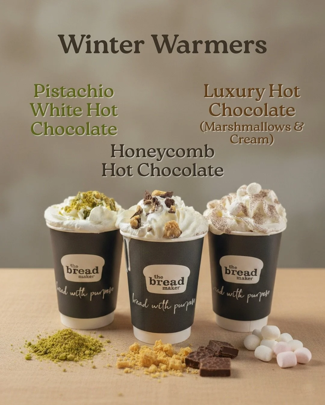 ✨ IT’S OFFICIAL: OUR WINTER WARMERS ARE HERE! ✨
Get ready to cozy up because your favourite season just got a whole lot tastier. We’v added some luxurious new treats to our hot drinks menu. 
Which one are you trying first? Tag a friend