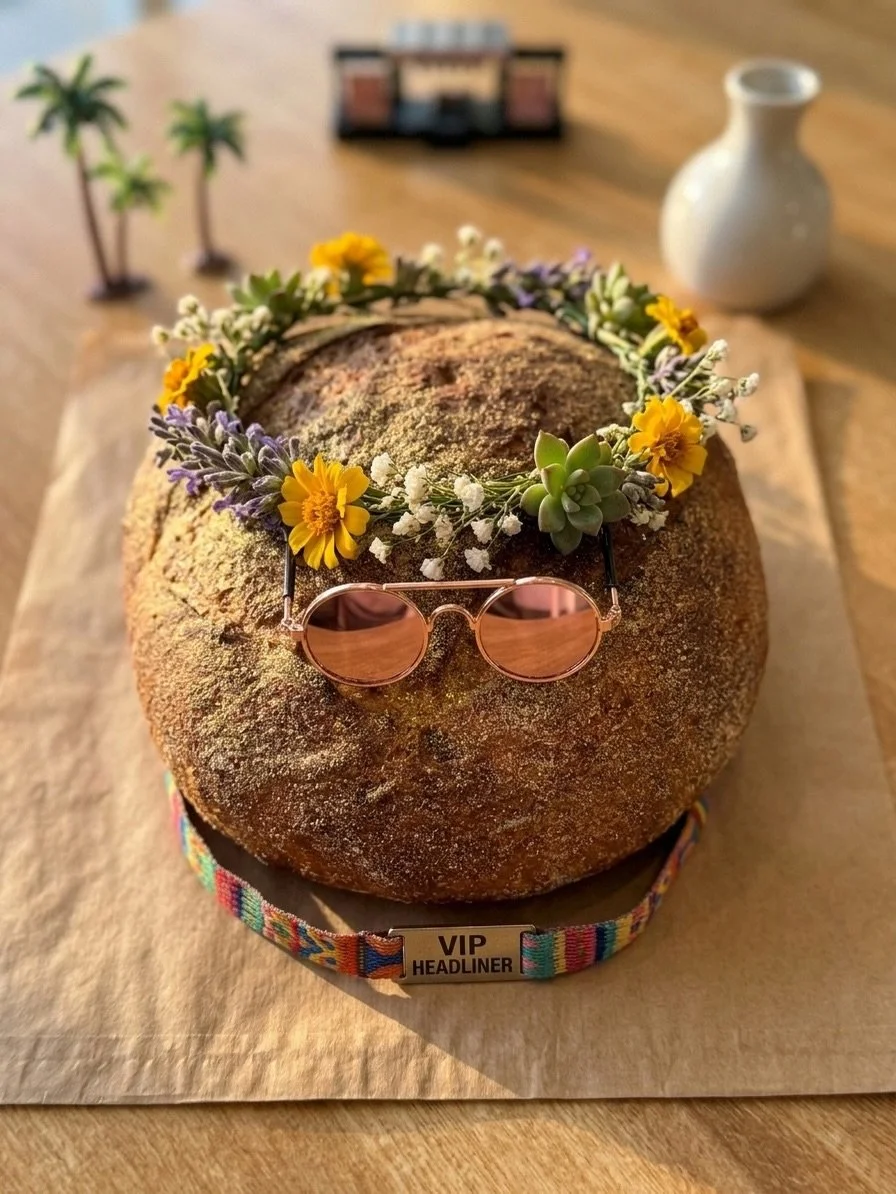 Giving 100% Main Characters Energy. ✨🥖

Our signature loaves just got a Coachella glow up. Dressed in fringe, glitter, and gold because why should the influencers have all the fun? 🌻

Grab a loaf and be festival-ready.

#BreadMaker #CoachellaReady 