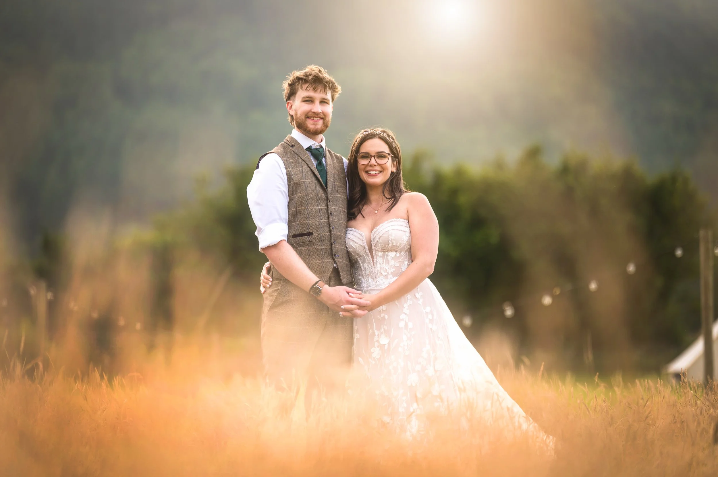 hafod farm wedding photographer sunset