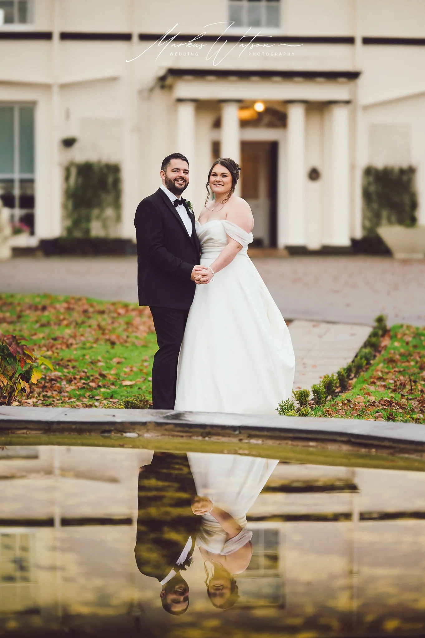 highfield hall wedding photographer reflection
