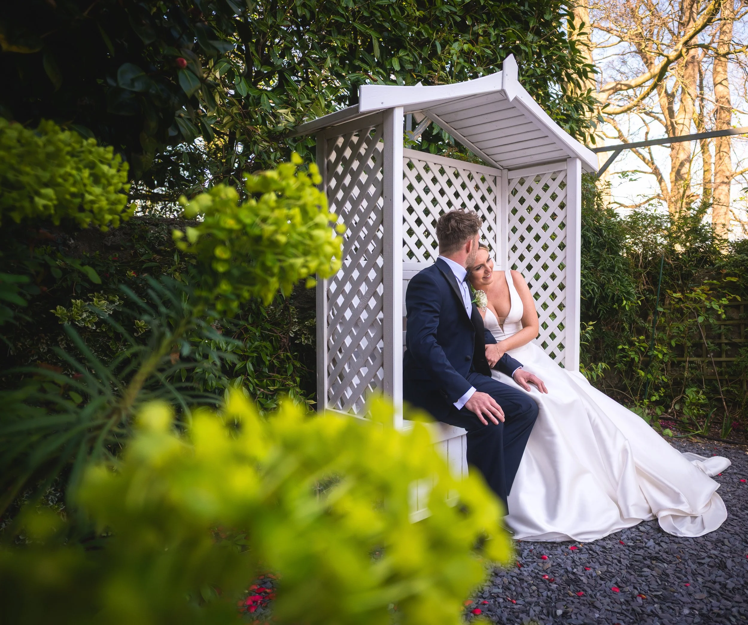 a natural moment outside Plas Dinas Country House