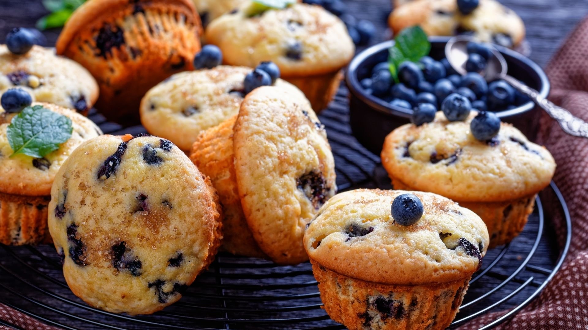 Blueberry and oat muffins