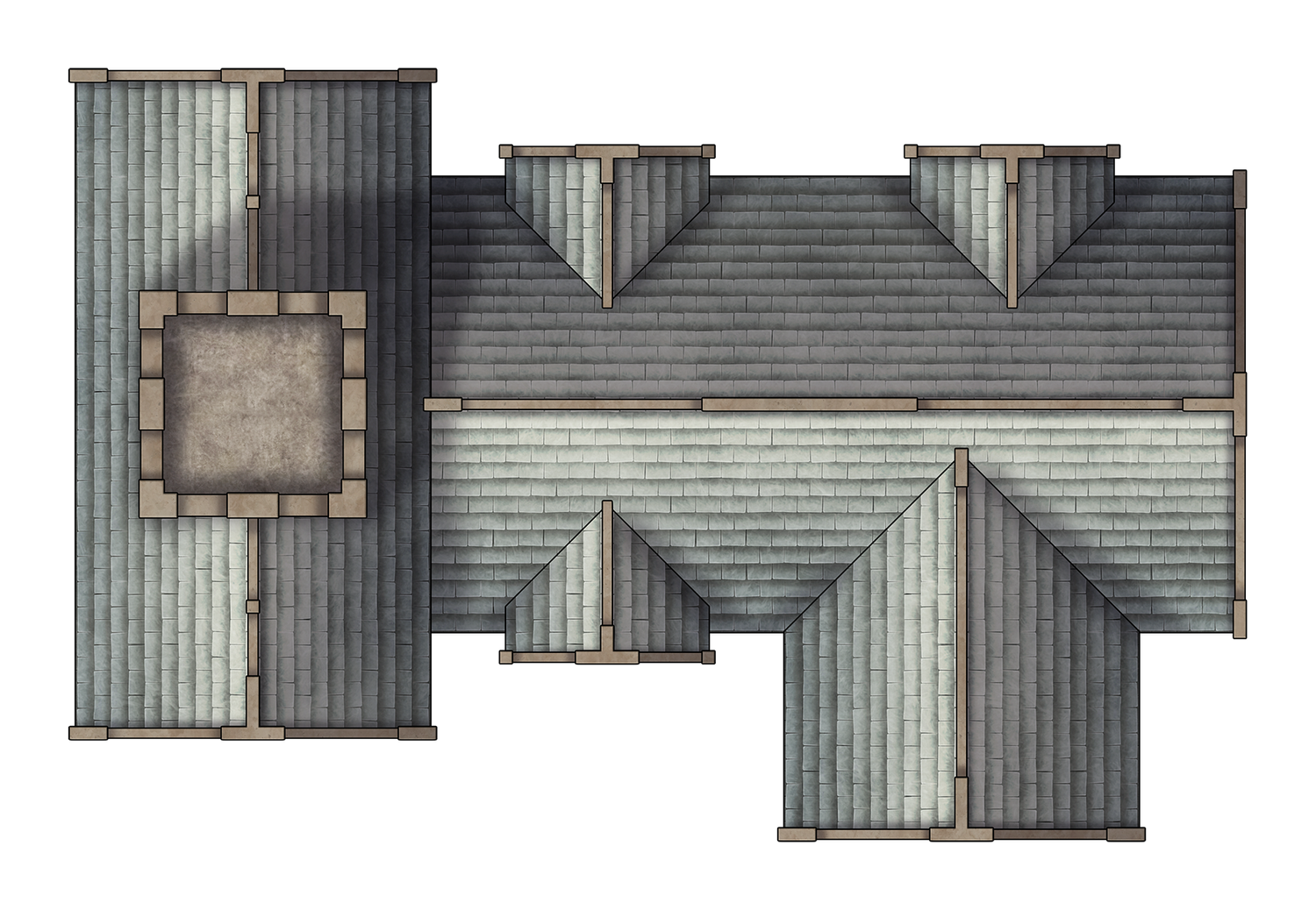 Tactical Map Rooftops Free Rooftop Tactical Tiles TTRPG Battlemap - Modular Tiles — Tom Cartos