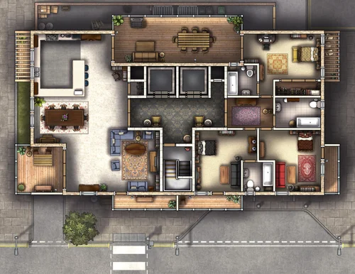 Illustration of Off-Grid Apartment Penthouse-View Character