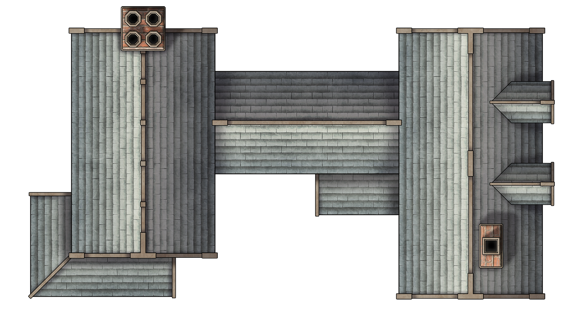 Tactical Map Rooftops Free Rooftop Tactical Tiles TTRPG Battlemap - Modular Tiles — Tom Cartos