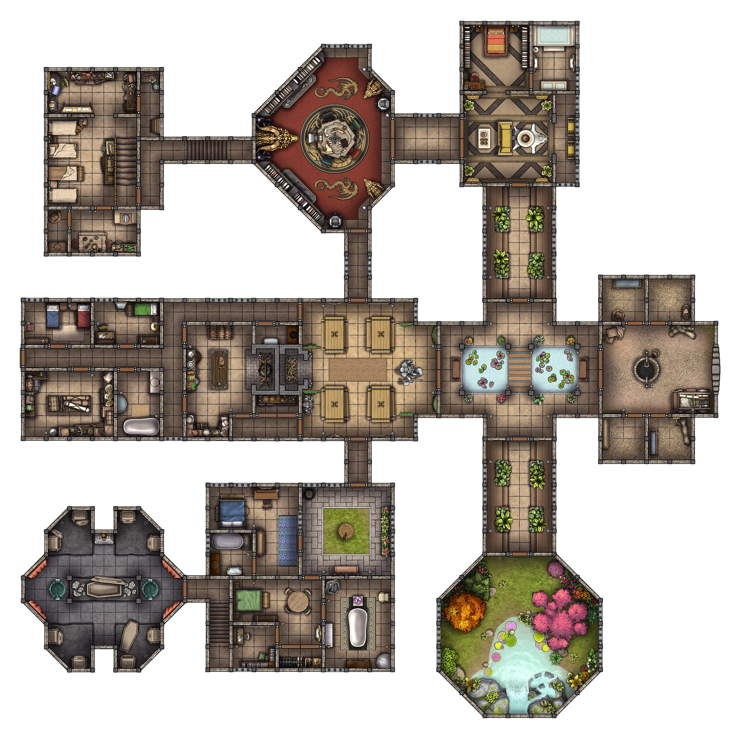 Free Bastion Faction Facilities TTRPG Battlemap - Build-a-Bastion ...