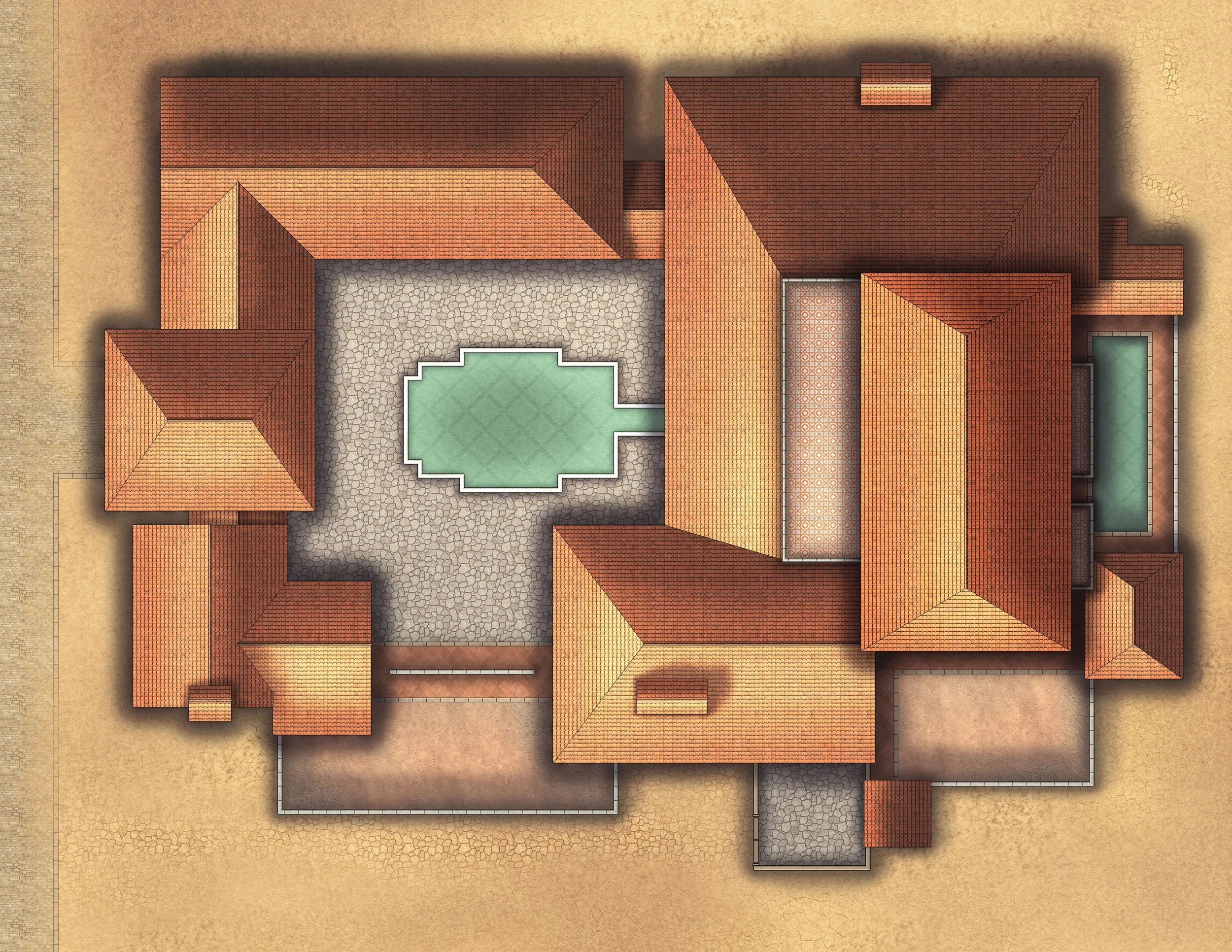 Free Hacienda TTRPG Battlemap - SERIES — Tom Cartos