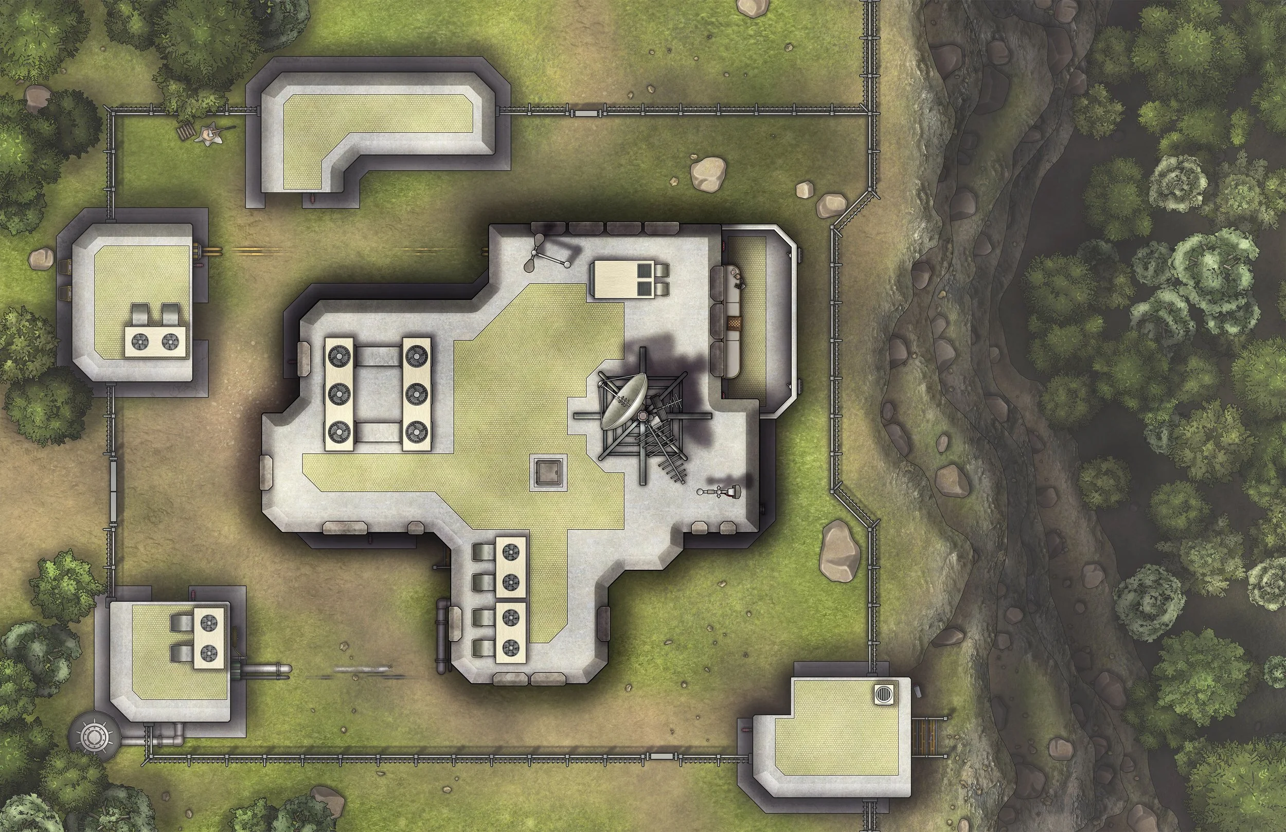 Free Modern Control Tower TTRPG Battlemaps — Tom Cartos