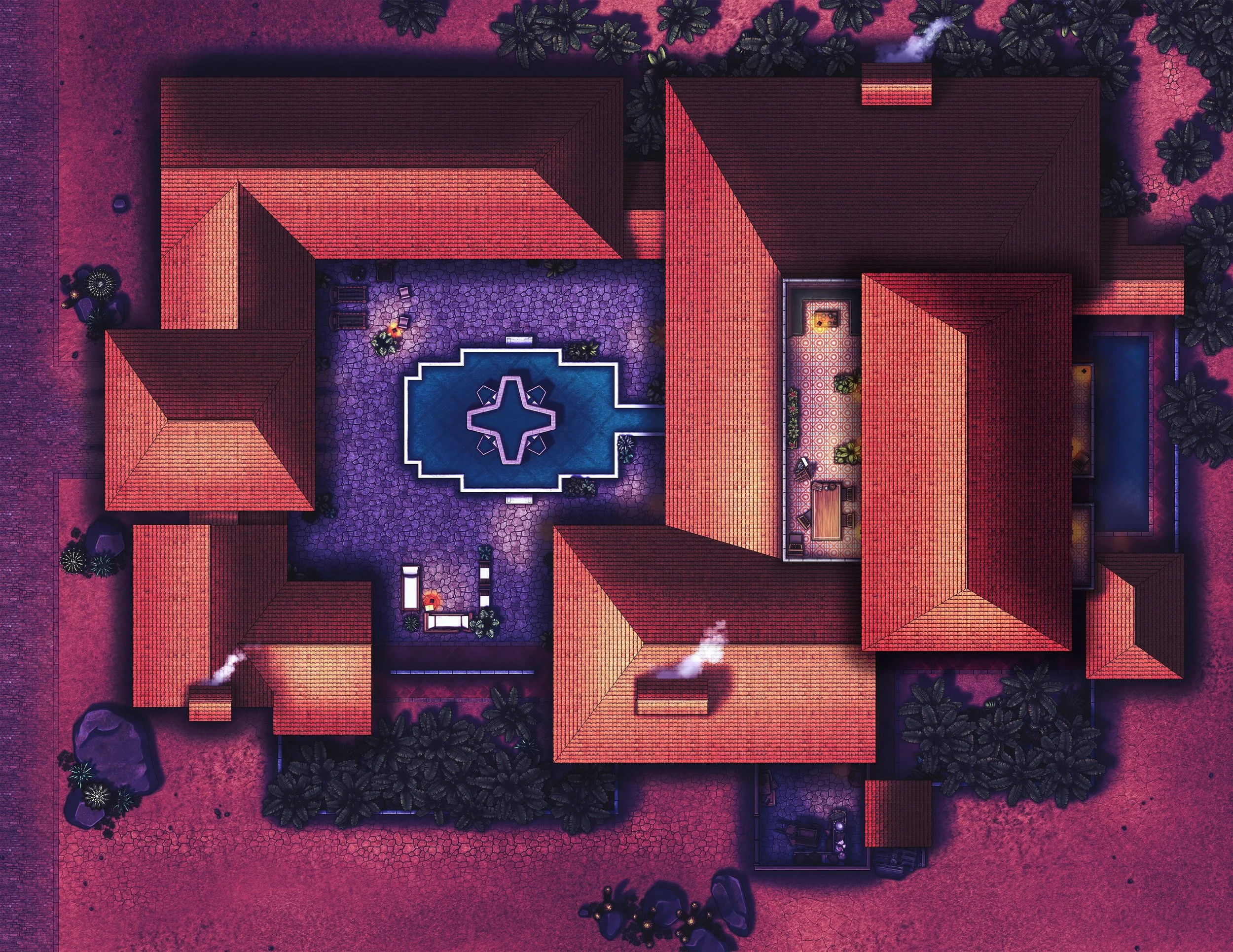 Free Hacienda TTRPG Battlemap - SERIES — Tom Cartos