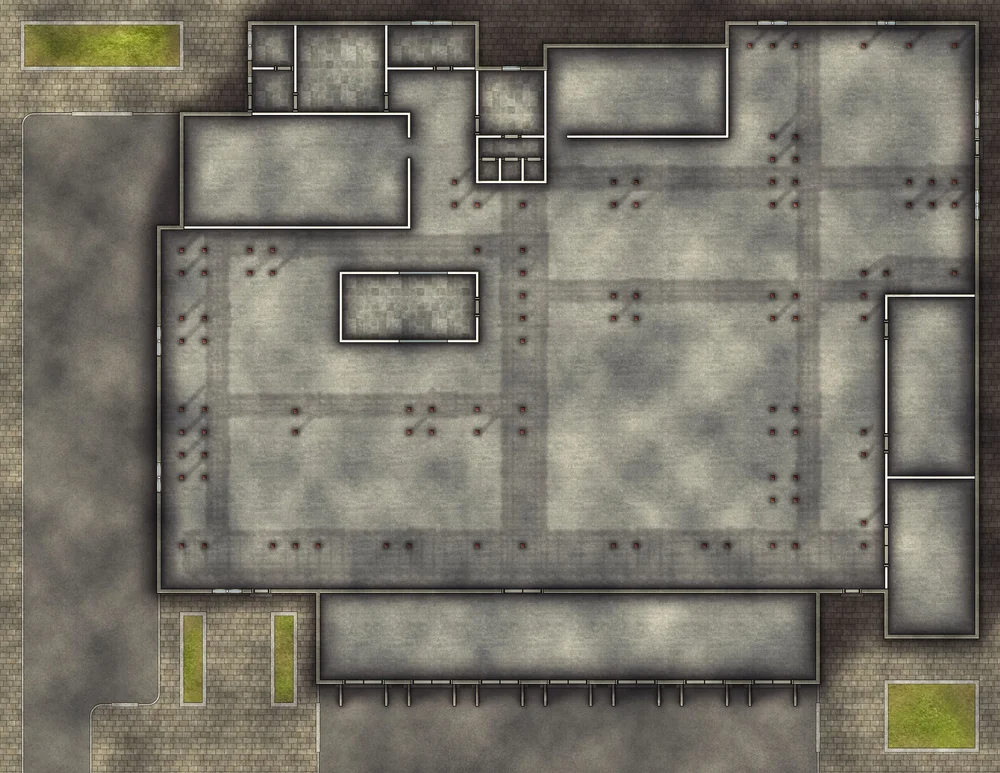 Free Modern Manufacturing Plant TTRPG Battlemaps — Tom Cartos