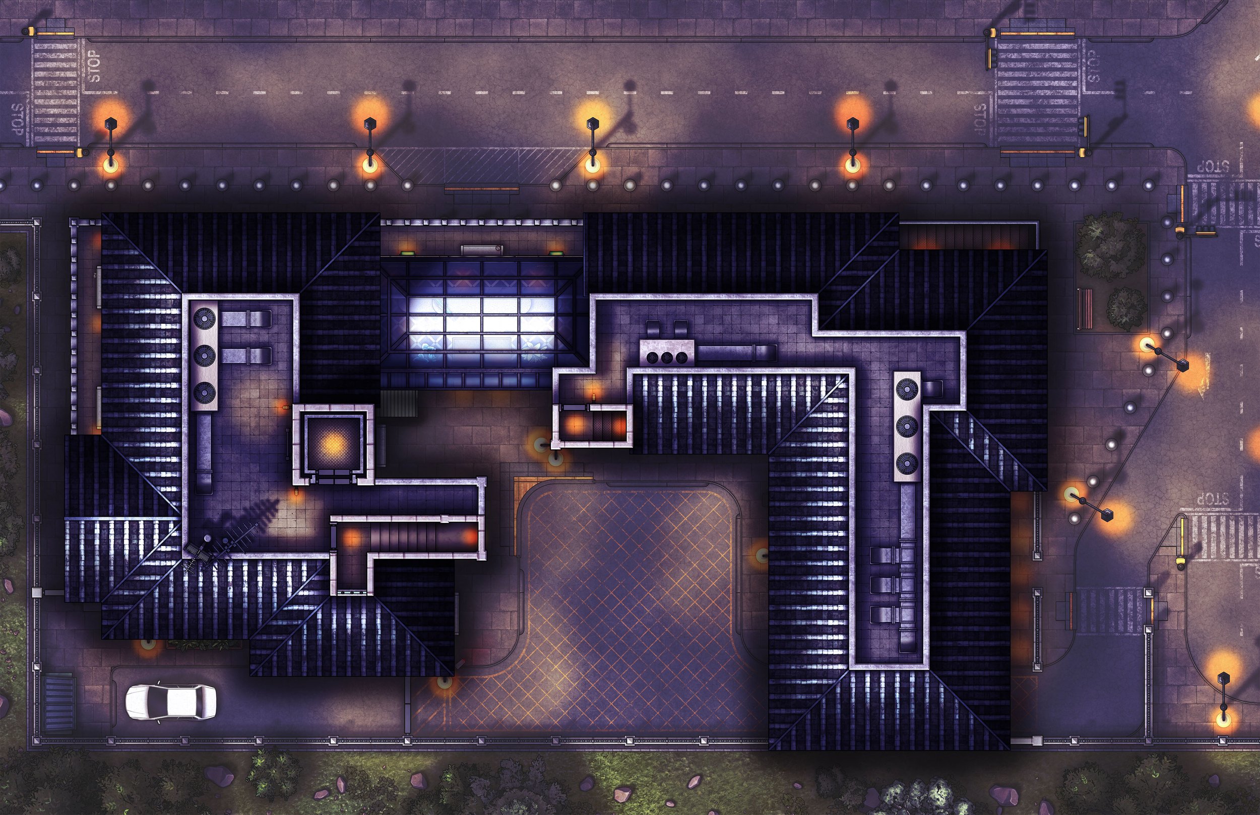 Free Modern Embassy TTRPG Battlemaps — Tom Cartos