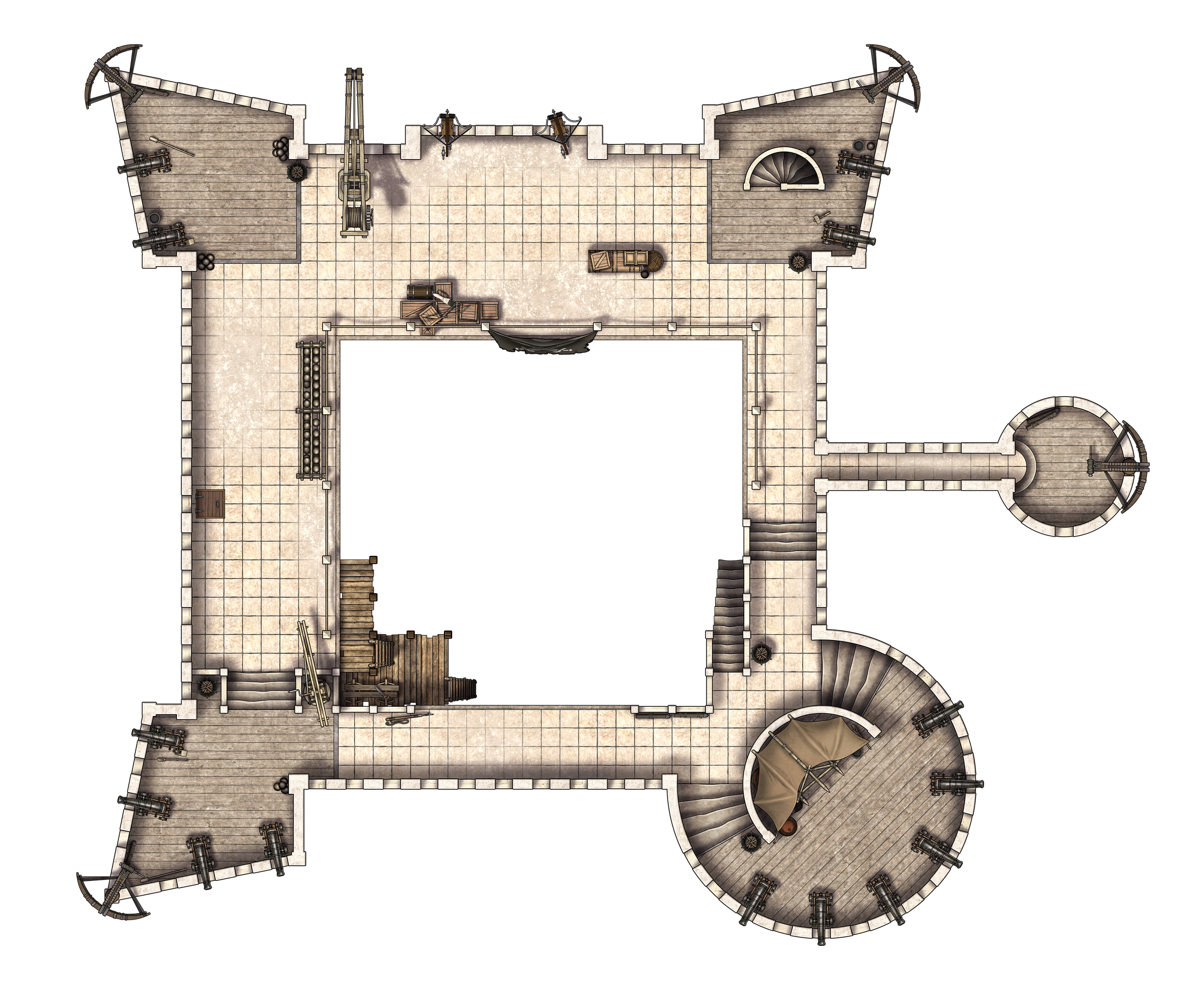 TTRPG Battlemaps - Castles, Forts & Keeps — Tom Cartos