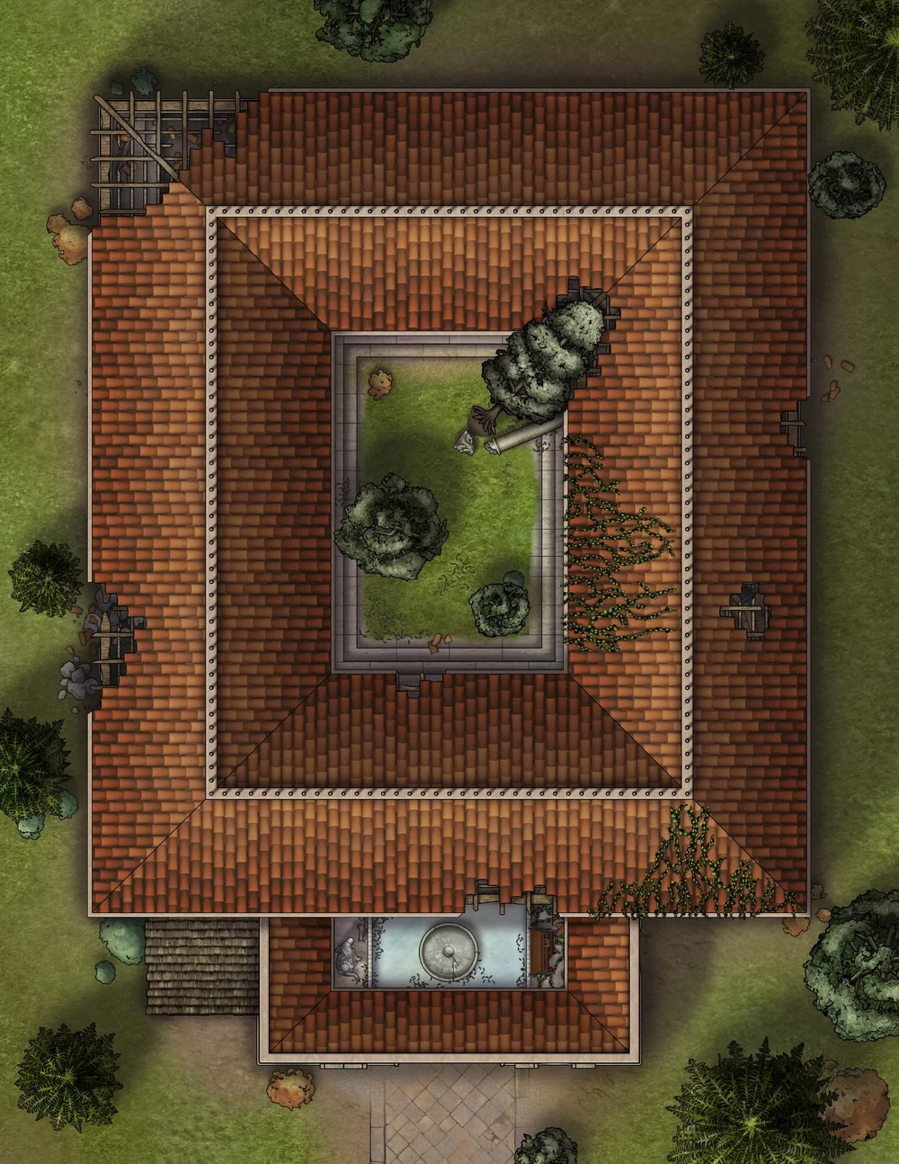 Ttrpg Rooftop Map TTRPG Battlemaps & Assets — Tom Cartos