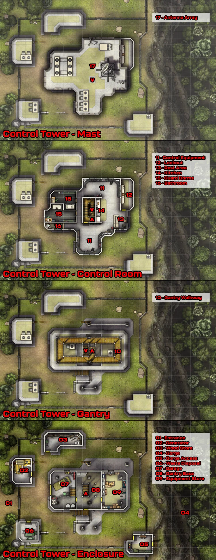 Free Modern Control Tower TTRPG Battlemaps — Tom Cartos