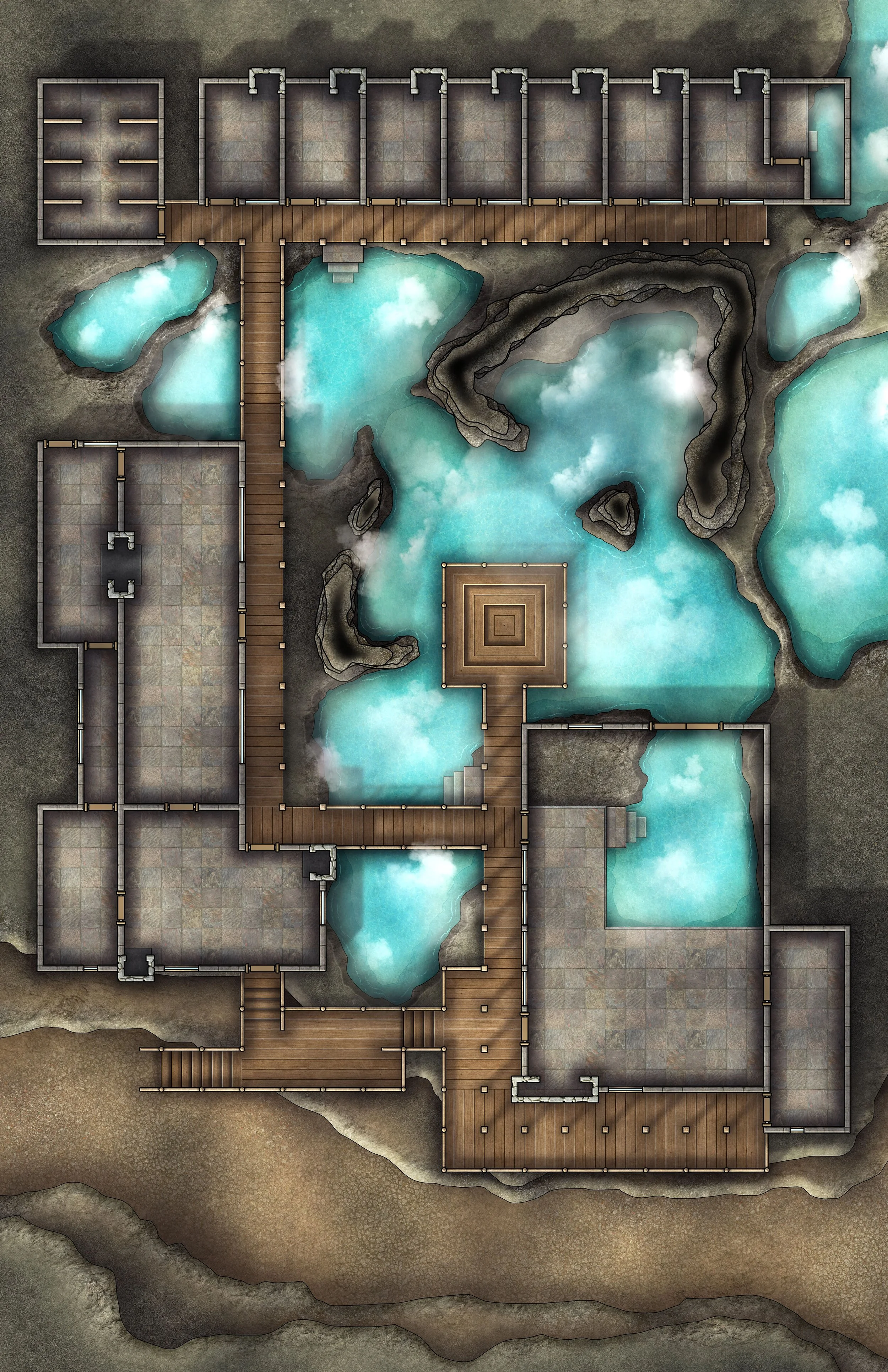Free The Snowed Inn TTRPG Battlemap - Inns, Taverns & Hotels — Tom Cartos