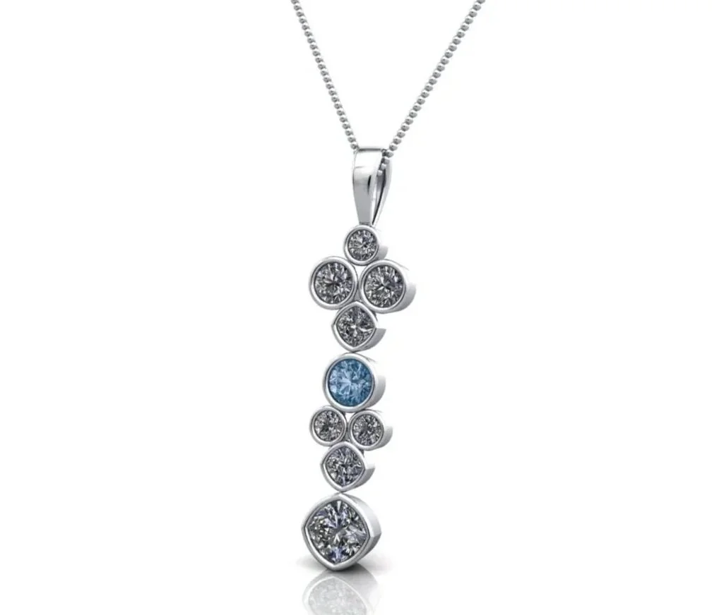 Initial platinum pendant design for Angela