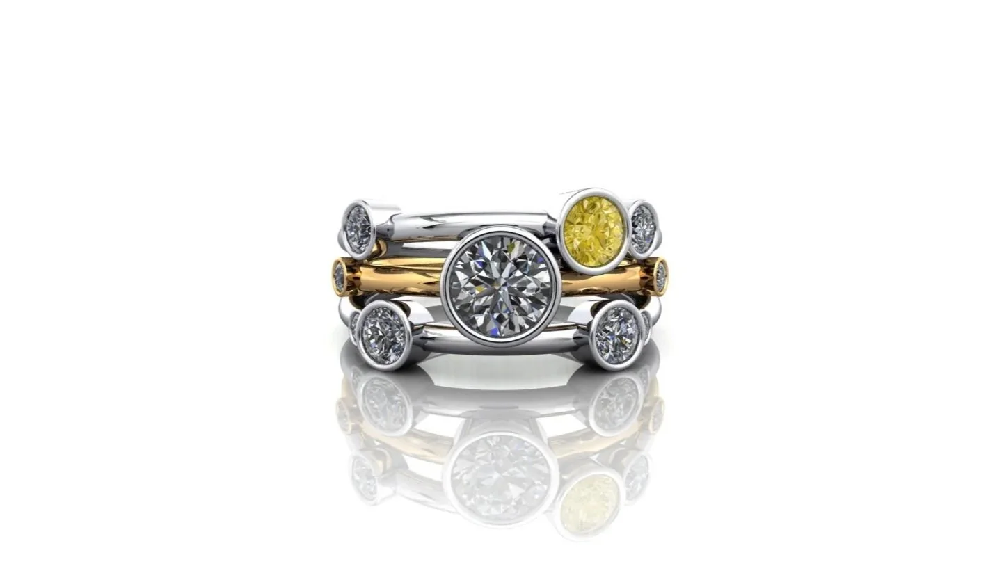 Initial Raindance-inspired ring design for Becky