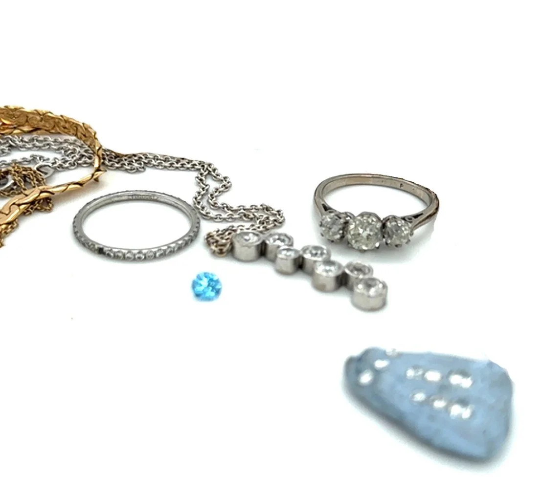 Angela’s inherited diamond jewellery before remodelling