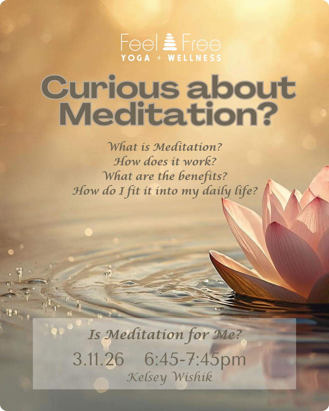 IS MEDITATION FOR ME?