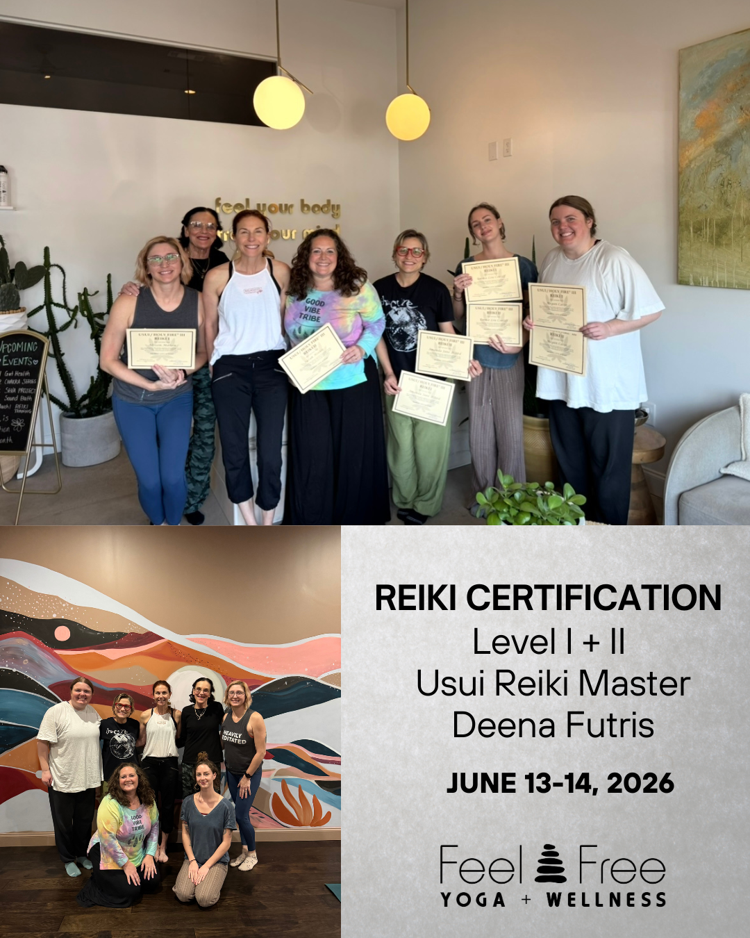 REIKI LEVEL I & II  Certification  June 13-14, 2026