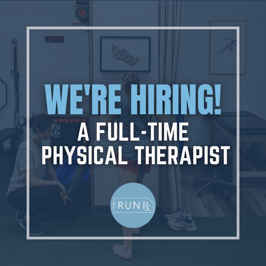 🌟 We're Hiring! 🌟

We are currently looking to hire a 4th PT to join our growing family at The Run Rx! If you are passionate about working with runners, eager to join a dynamic team, and ready to make a difference, we want to hear from you!

We off