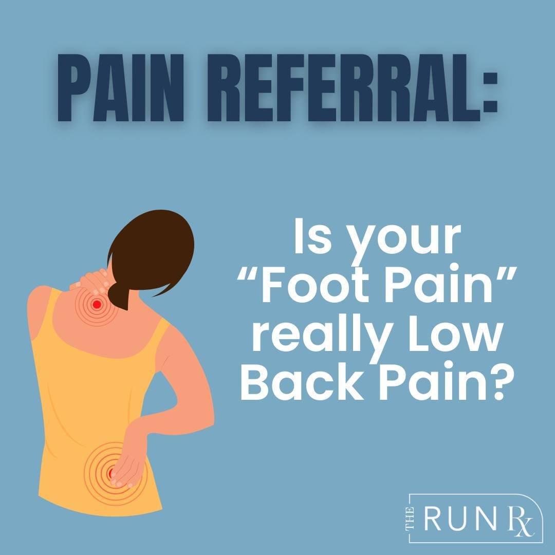 Is your plantar fasciitis actually a back issue? 🤔

Low back injuries are tricky because the nerves that exist in your low back supply the muscles and skin of the entire lower body! Therefore, issues in the low back can refer pain pretty much anywhe