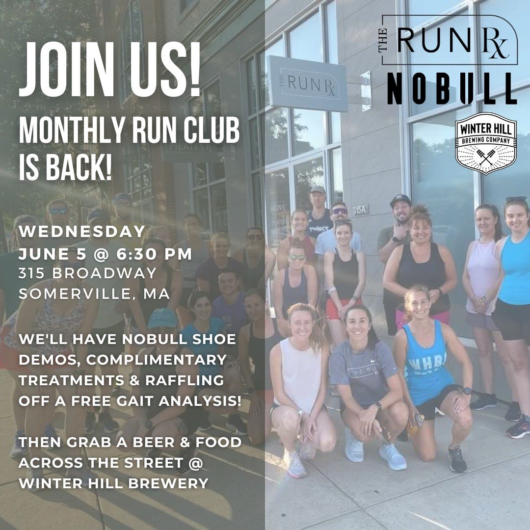 RUN CLUB IS BACK!🏃🏃&zwj;♀️

Our monthly run clubs are back this summer so join us for an easy 3 mile run leaving from the Run RX!

We are again partnering with our neighbors across the street at Winter Hill Brewery and this month, @Nobull will be j