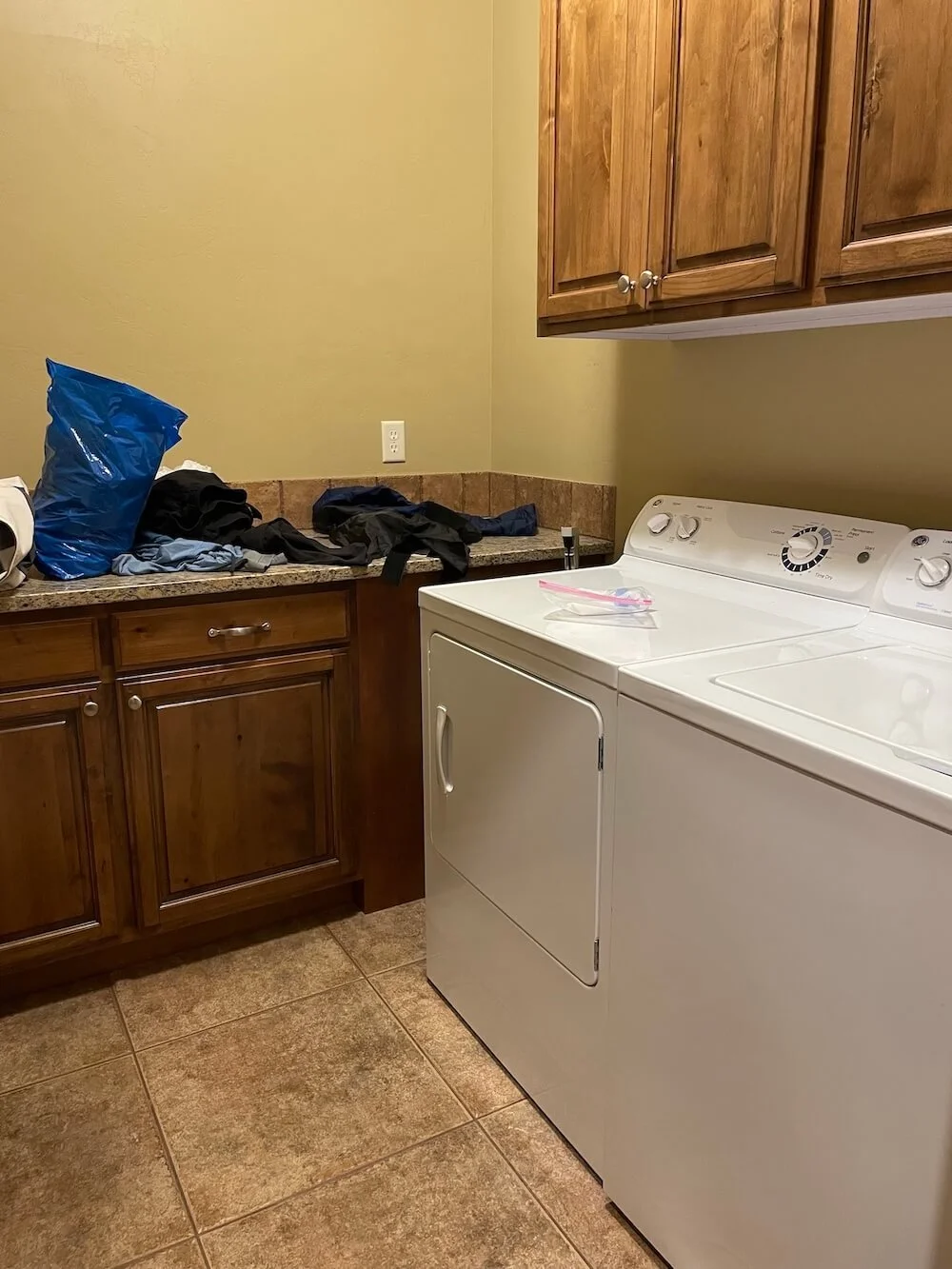 washer and dryer in laundry room