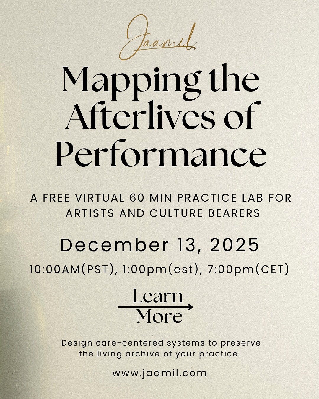 You&rsquo;re invited to join an upcoming virtual gathering for performing artists, cultural workers, and creative kin interested in learning how to preserve and document their work. Together, we&rsquo;ll explore accessible archiving strategies, share