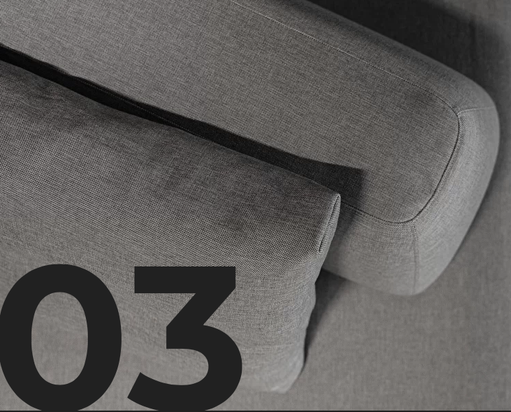 Luxury sofa modules that can be added on or taken away to customise your sofa seat.