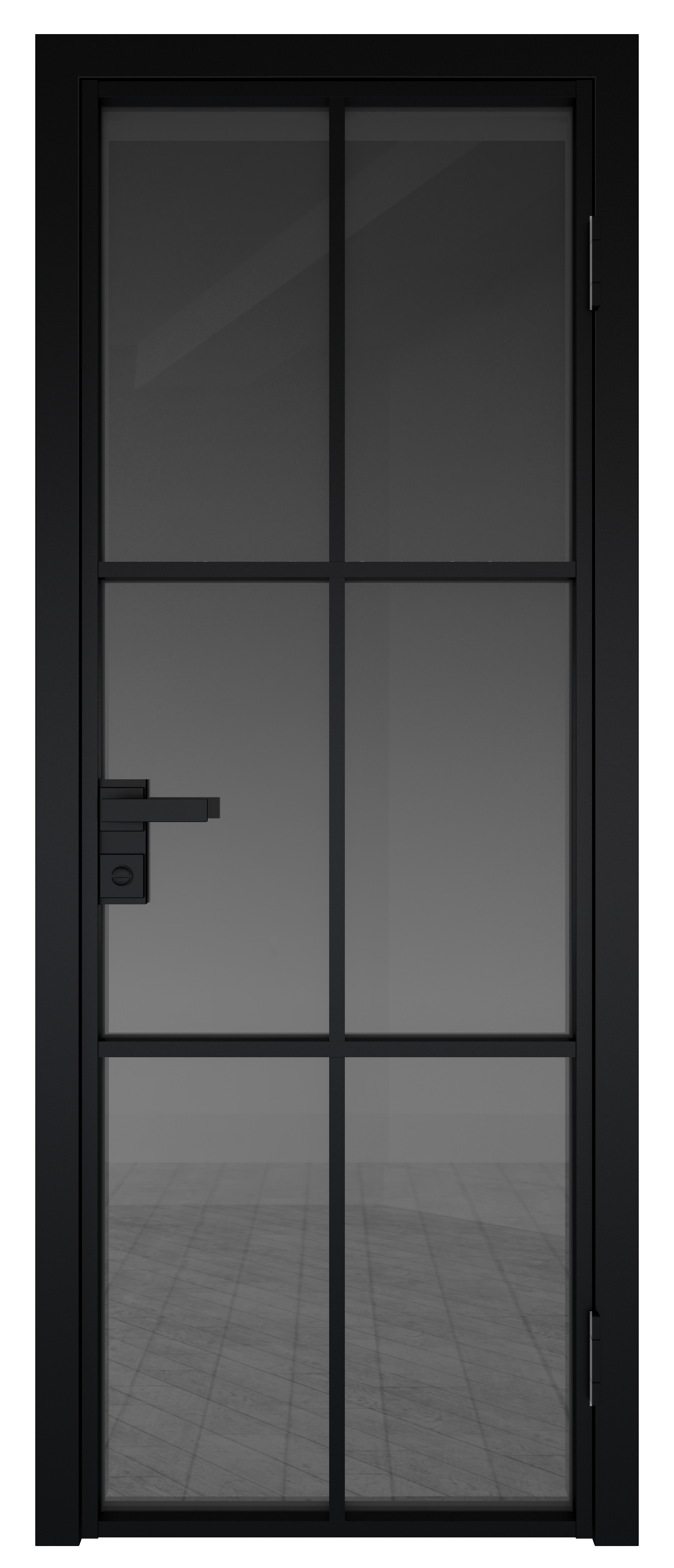 Modern aluminium glass door model 3, crittal style doo