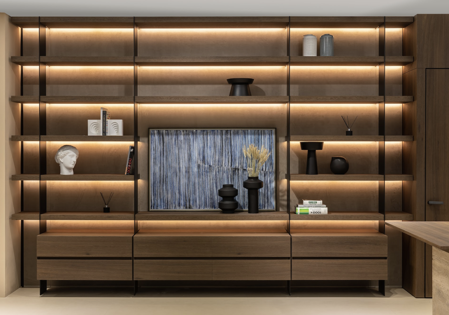 Home project design with a luxury bookcase made to measure for the client requirements - home products by uniqoncept.