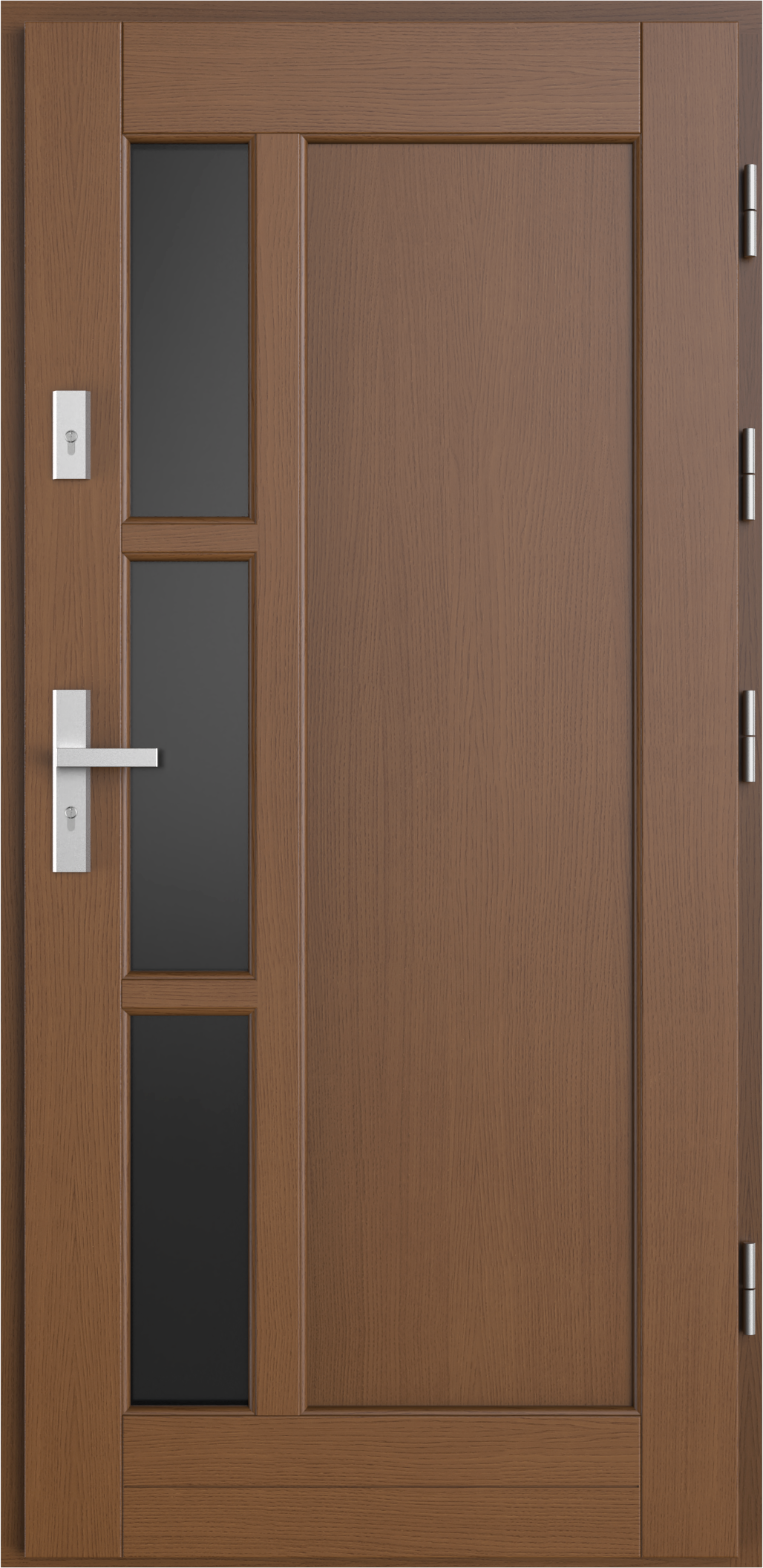 Front door with glass model hersa.