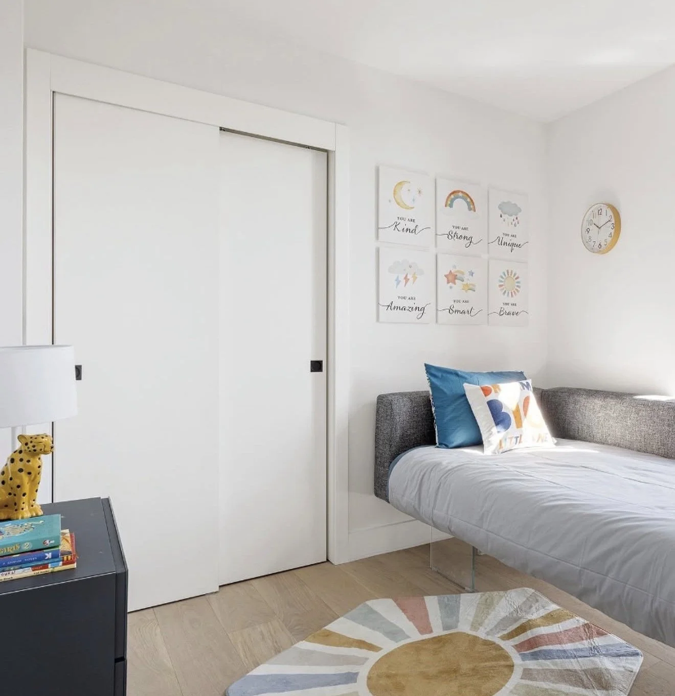 Pre-hung door set, modern interior white doors.