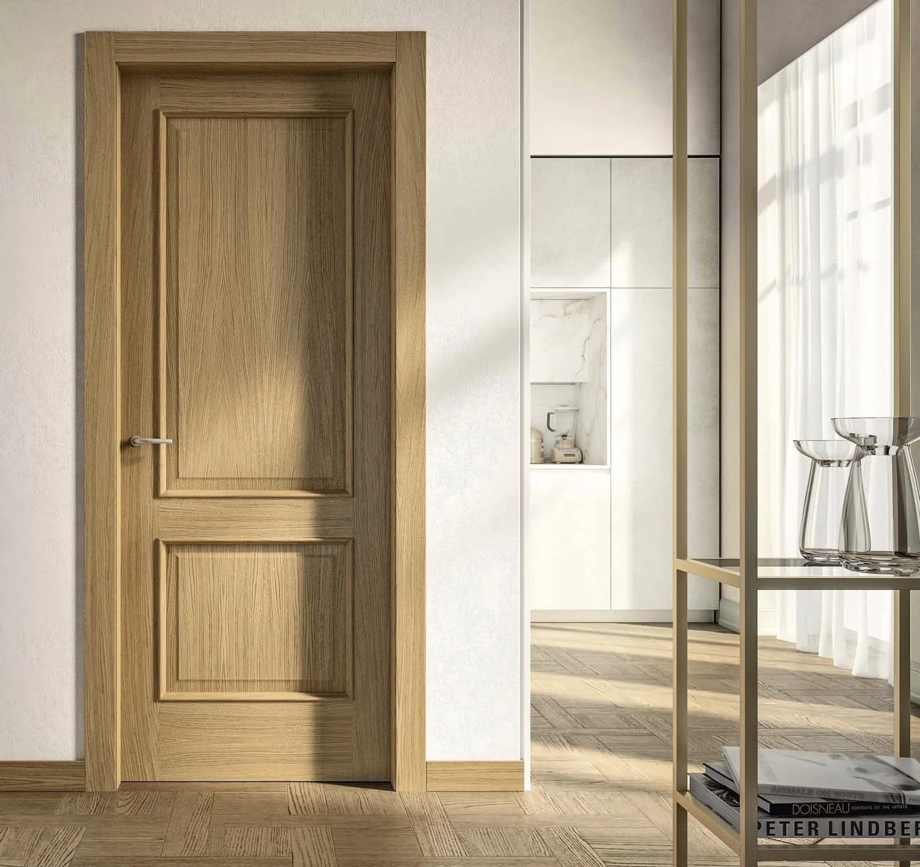 Wooden door pre-hung door set by uniqoncept.