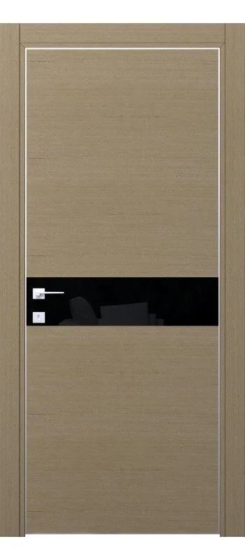 Wooden veneer door with glass model gw01